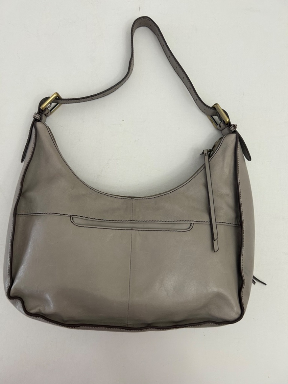 Hobo Prevail Leather Shoulder Bag in “Clay” Grey - Picture 2 of 13